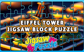 Image Eiffel Tower Jigsaw Block Puzzle